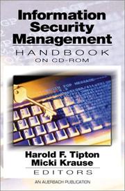 Cover of: Information Security Management Handbook on CD-ROM, 2002 Edition by 