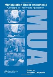 Cover of: Manipulation Under Anesthesia: Concepts in Theory and Application