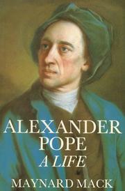 Cover of: Alexander Pope by Maynard Mack