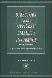 Directors' and Officers' Liability Insurance by Ian Youngman