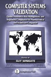 Cover of: Computer Systems Validation by Guy Wingate
