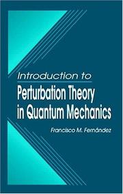 Cover of: Introduction to Perturbation Theory in Quantum Mechanics