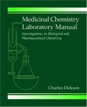 Cover of: Medicinal Chemistry Laboratory Manual by Charles Dickson