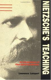 Cover of: Nietzsche's Teaching by Laurence Lampert