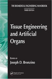 Cover of: Tissue engineering and artificial organs by edited by Joseph D. Bronzino.