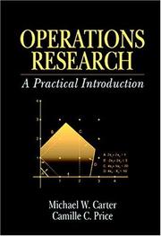 Operations research by Michael W Carter, Michael W. Carter, Camille C. Price
