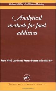 Cover of: Analytical Methods for Food Additives (Woodhead Publishing in Food Science and Technology)
