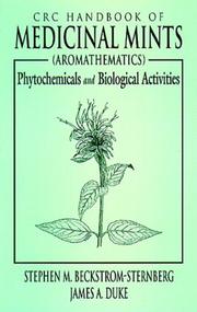 Cover of: CRC handbook of medicinal mints (Aromathematics): phytochemicals and biological activities