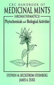 Cover of: CRC handbook of medicinal mints (Aromathematics) by Stephen M. Beckstrom-Sternberg