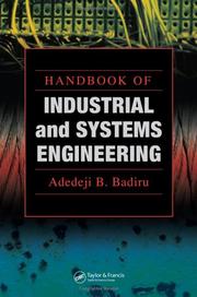 Cover of: Handbook of industrial and systems engineering by [edited by] Adedeji B. Badiru.