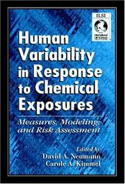 Cover of: Human Variability in Response to Chemical Exposures Measures, Modeling, and Risk Assessment