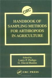 Cover of: Handbook of sampling methods for arthropods in agriculture by edited by Larry P. Pedigo and G. David Buntin.
