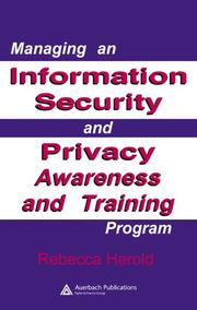 Cover of: Managing an Information Security and Privacy Awareness and Training Program