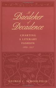 Cover of: A Baedeker of decadence: charting a literary fashion, 1884-1927