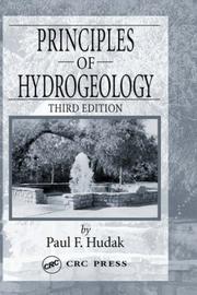 Cover of: Principles of Hydrogeology, Third Edition