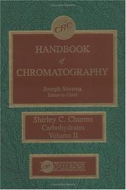 Cover of: CRC Handbook of Chromatography by Shirley C. Churms, Joseph Sherma, Shirley C. Churms, Joseph Sherma