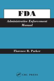 Cover of: FDA administrative enforcement manual