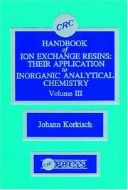 Cover of: CRC Handbook of Ion Exchange Resins, Volume II