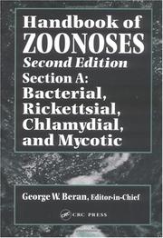 Cover of: Handbook of Zoonoses, Second Edition, Section A: Bacterial, Rickettsial, Chlamydial, and Mycotic Zoonoses (Handbook of Zoonoses)