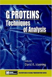 Cover of: G ProteinsTechniques of Analysis (Methods in Signal Transduction)