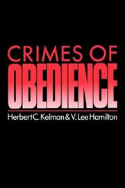 Cover of: Crimes of Obedience | V. Lee Hamilton