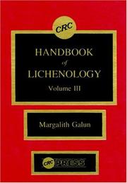 Cover of: CRC Handbook of Lichenology, Volume III by Margalith Galun