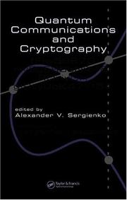 Cover of: Quantum communications and cryptography