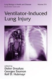 Cover of: Ventilator-Induced Lung Injury (Lung Biology in Health and Disease) by Didier Dreyfuss, Georges Saumon, Rolf Hubmayr