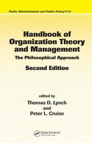 Cover of: Handbook of organizational theory and management: the philosophical approach