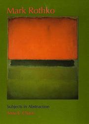 Cover of: Mark Rothko: Subjects in Abstraction (Yale Publications in the History of Art)