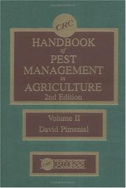 Cover of: CRC Handbook of Pest Management in Agriculture, Second Edition, Volume II | David Pimentel