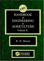 Cover of: CRC Handbook of Engineering in Agriculture, Volume II