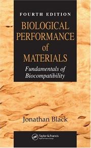 Cover of: Biological performance of materials by Jonathan Black