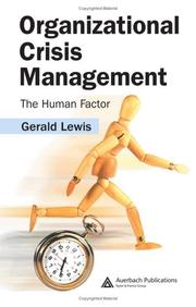 Cover of: Organizational crisis management: the human factor
