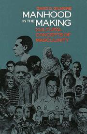 Cover of: Manhood in the Making: Cultural Concepts of Masculinity