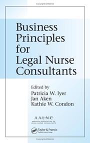Cover of: Business Principles for Legal Nurse Consultants