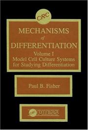 Cover of: Mechanisms of Differentiation, Volume I (Mechanisms of Differentiation)