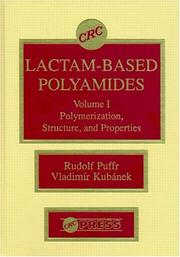 Cover of: Lactam-based Polyamides, Volume I by Rudolf Puffr, Vladimir Kubanek