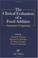 Cover of: The clinical evaluation of a food additive