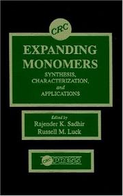 Cover of: Expanding Monomers: Synthesis, Characterization, and Applications