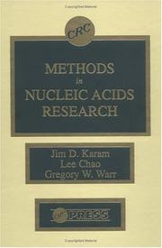Methods in nucleic acids research by Lee Chao