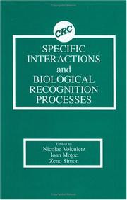 Cover of: Specific interactions and biological recognition processes
