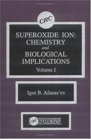 Cover of: Superoxide Ion Chemistry and Biological Implications