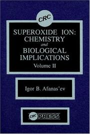 Cover of: Superoxide ion: chemistry and biological implications