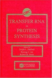 Cover of: Transfer RNA in protein synthesis | 