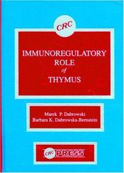 Immunoregulatory role of thymus by Marek P. Dabrowski