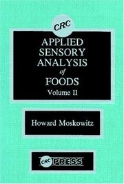 Cover of: Applied sensory analysis of foods