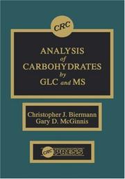 Cover of: Analysis of carbohydrates by GLC and MS