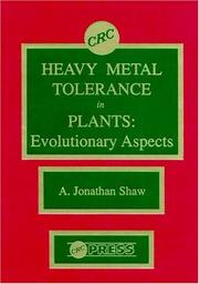 Cover of: Heavy metal tolerance in plants by editor, A. Jonathan Shaw.