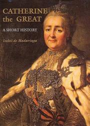 Cover of: Catherine the Great by Isabel de Madariaga